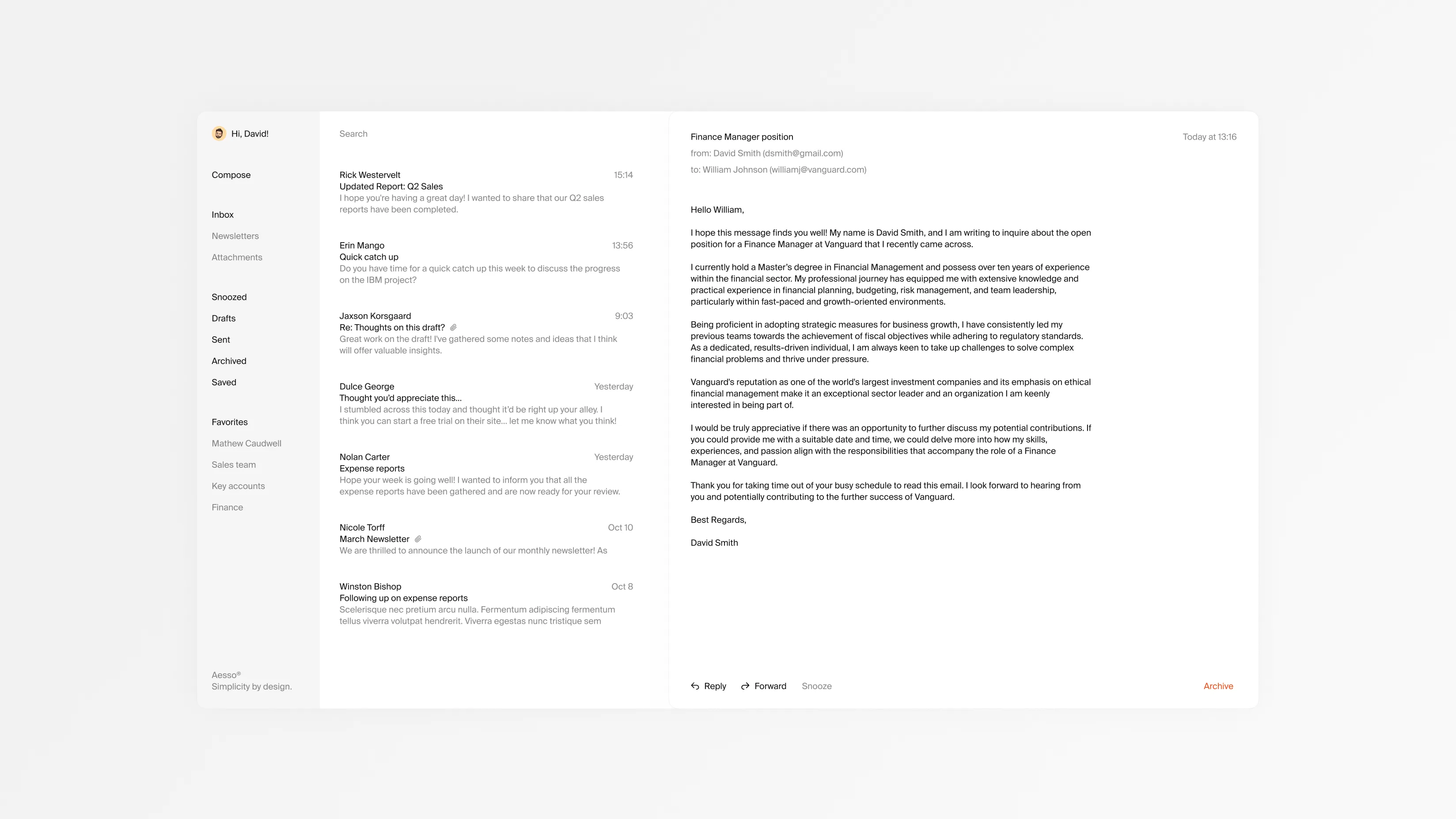 Simple Mail detail 1